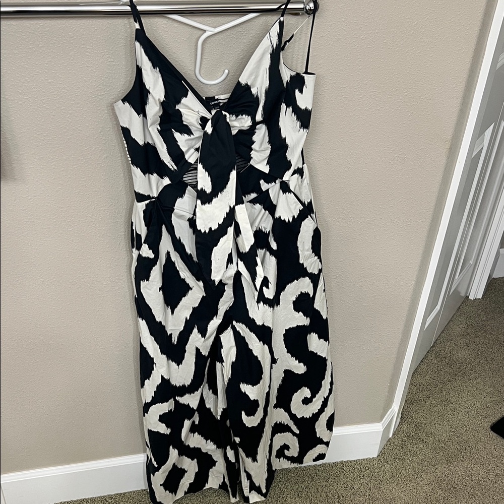 Express Black and White Abstract Romper